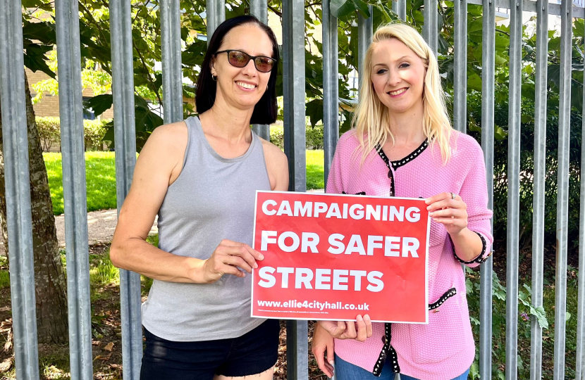 Ellie met with residents to discuss improving street safety